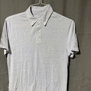 GAP Men's Heather Gray Polo Shirt